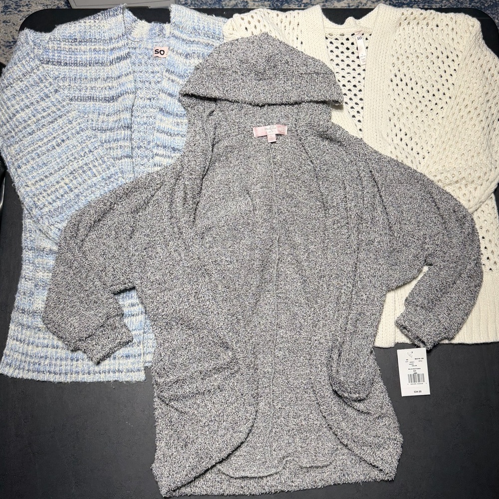 Girls Lot of 3 Sweaters Size Large
